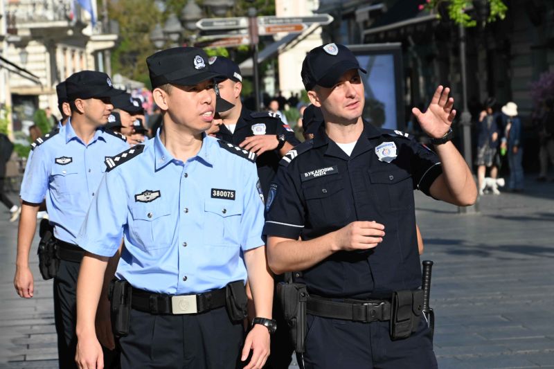 Chinese police Belgrade Serbia 2023