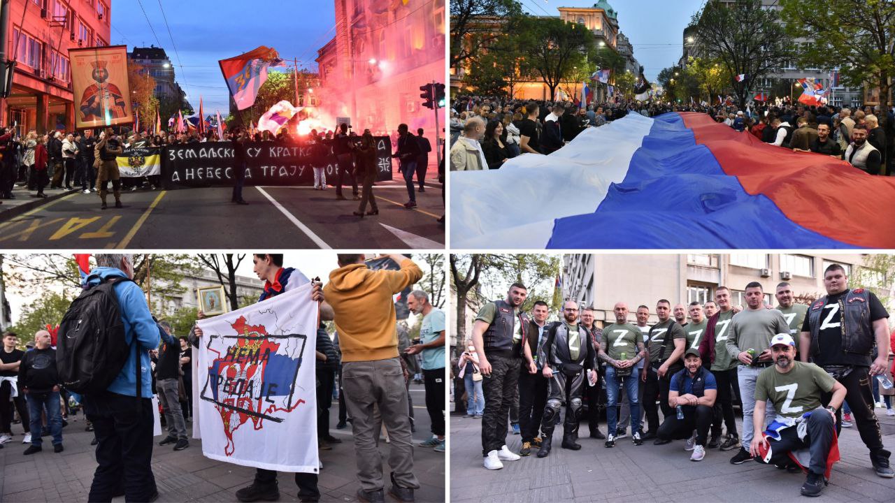 Serbia Russia support Belgrade protests