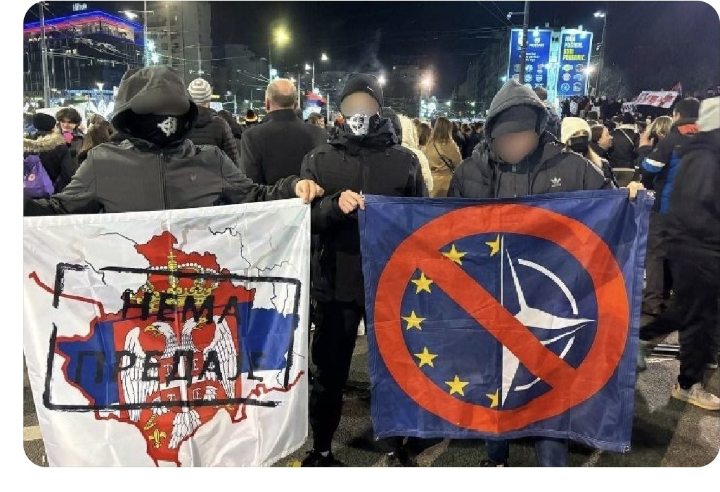 Serbian student protesters anti-EU