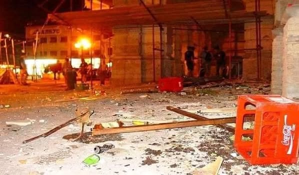 The aftermath of the 2003 Serbian Radical Party protest in Novi Sad against the extradition of Veselin Šljivančanin to the Hague Tribunal