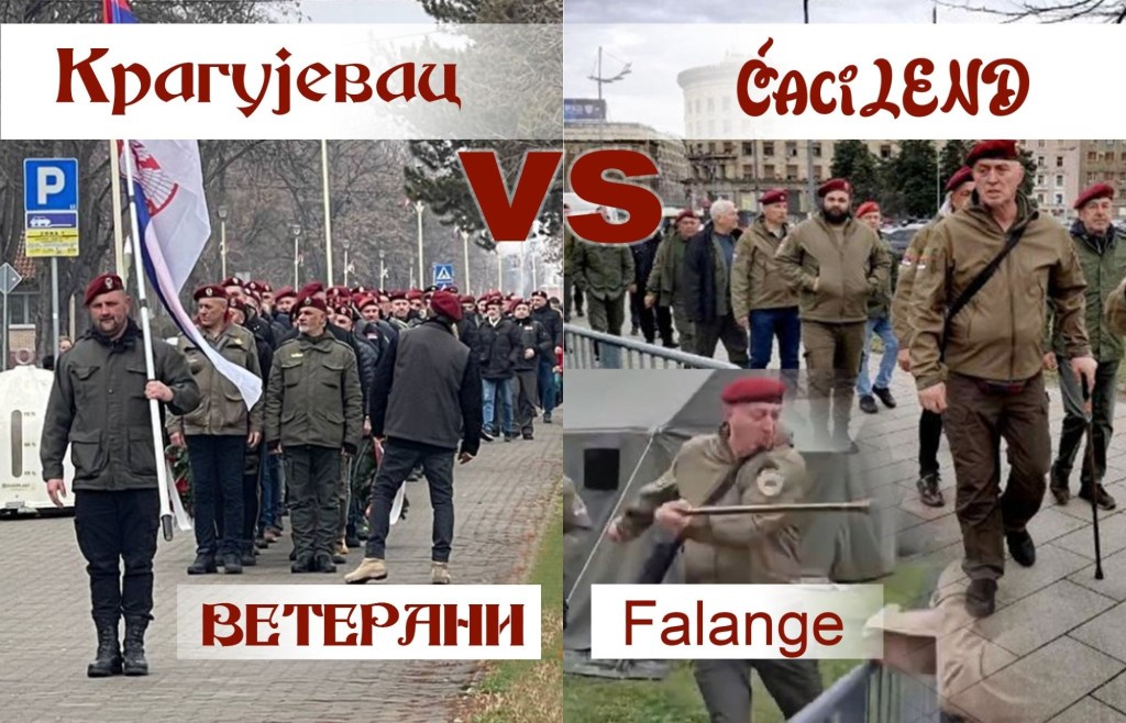 Serbian protests and counter-protests of war veterans