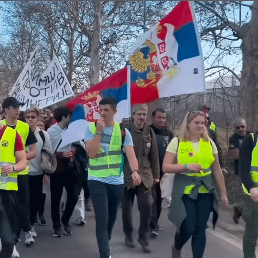 Serbian student Gen Z protesters
