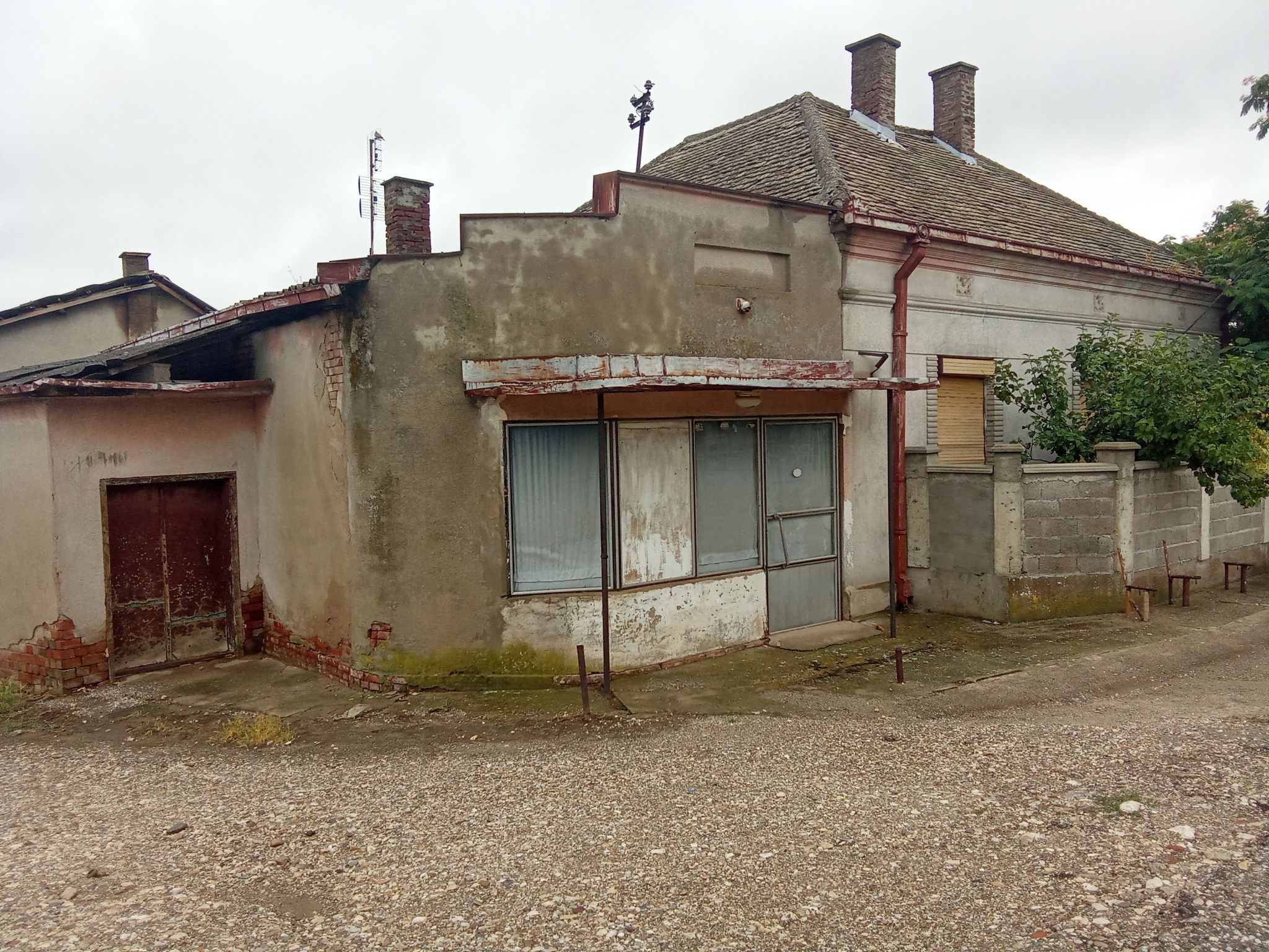 Rustic rural Serbia dilapidated building