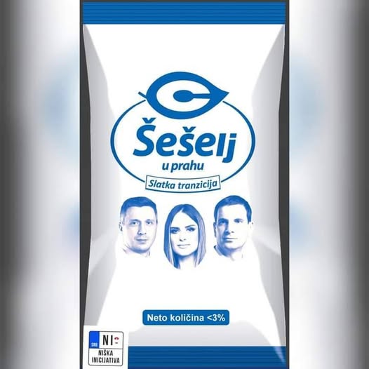 Powdered Šešelj political satire Serbia