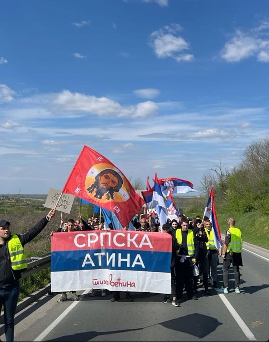 Serbian student movement protest